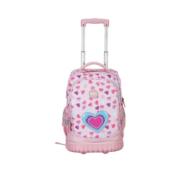 Mochila Elf Con Carro Rosa (6467A)